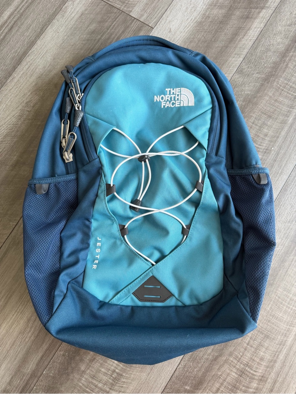 The North Face Jester Backpack Flex Vent Blue/Teal Student Travel Outdoor Hiking